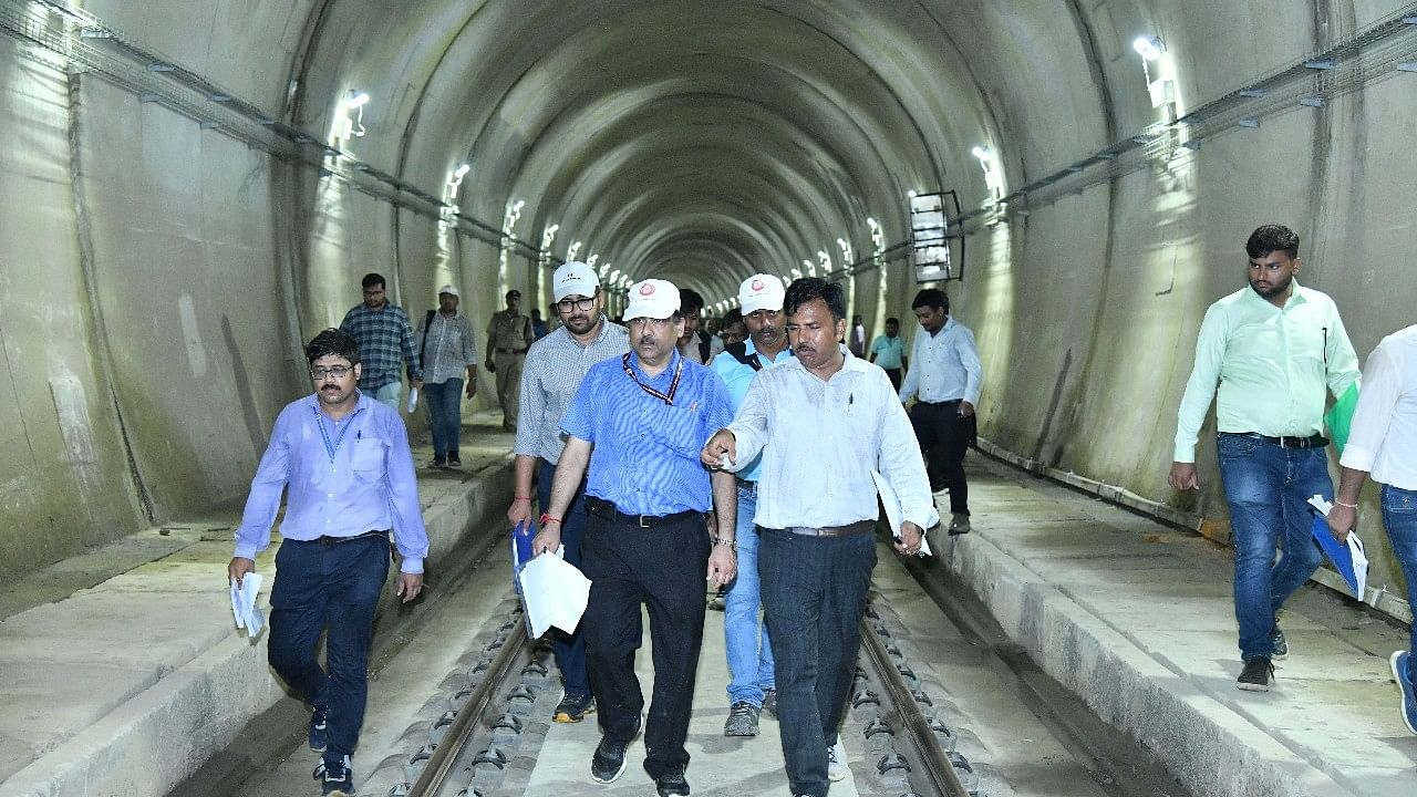 <div class="paragraphs"><p>Inspection of Bhairabi-Hortoki rail line in Mizoram, as part of Bhairabi-Sairang new rail line project.</p></div>